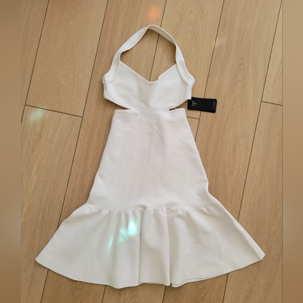 Guess Mirage Cut-out White Dress NWT